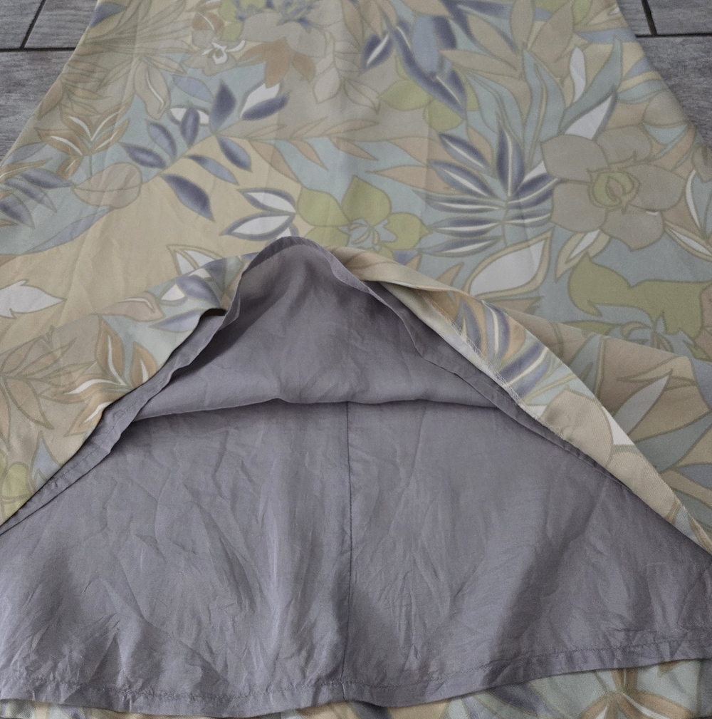 Tori Richard 100% Silk‎ Floral Shift Hawaiian Dress XL Tropical Resort Pastel - Picture 11 of 11
